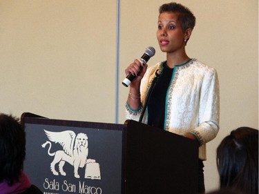 Breast cancer survivor and Ottawa businesswoman Alison Hughes shared her story with attendees of the Revive Your Style fundraiser for breast health, held Sunday, January 25, 2015, at the Sala San Marco.