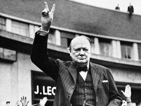 An undated picture of Winston Churchill making the victory sign. January 24, 2015 marks the 50th anniversary of the death of Britain's former war-time prime minister Winston Churchill.