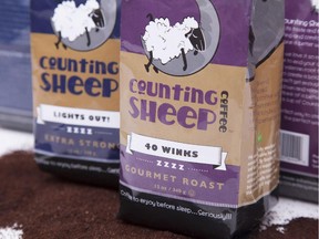 Counting Sheep Coffee has no caffeine and contains valerian root to help you relax and get to sleep.