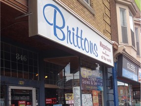 Brittons magazine shop in The Glebe closed their doors suddenly with a posted note and fond farewell to their customers, Jan. 10, 2014.