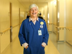 Dianne McCaw, a former intensive care nurse, volunteers at the Queensway Carleton Hospital.