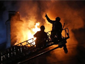 Fire at 137 Howick Street in Rockcliffe Park in Ottawa, December 15, 2014.