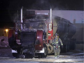 Firefighters used expansion foam, which suppresses flames faster than water in petroleum fires, to prevent the blaze from spreading to the fuel tank, which was empty.
