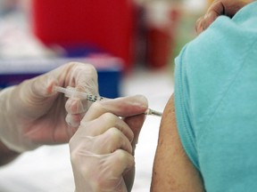 About half the population in Canada gets a flu shot annually.