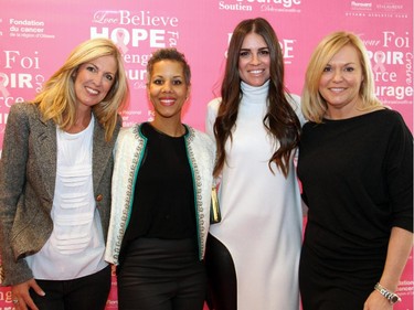 From left, Melissa Shabinsky, guest speaker Alison Hughes, organizer Erica Wark and Krista Kealey at Revive Your Style, held Sunday, January 25, 2015, at the Sala San Marco.