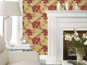 Climbing blooms from York Wallcoverings' Enchantment collection.