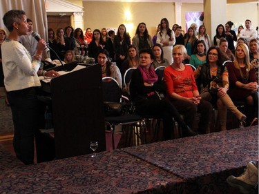 Guest speaker and breast cancer survivor Alison Hughes shared her captivating story with attendees of the Revive Your Style fundraiser for cancer, held at the Sala San Marco on Sunday, January 25, 2015.