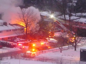 A house fire started at about 7 a.m. Sunday morning at 65 Tiverton Dr.