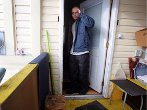 Suliman Mohamed steps out of his grandmother's house in Vanier on Saturday, days before his Monday arrest on terror-related charges.