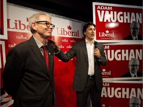 Federal Liberal leader Justin Trudeau has shown some momentum in Ontario, for example with the byelection win by Adam Vaughan (left) last spring in the Trinity-Spadina riding of Toronto.