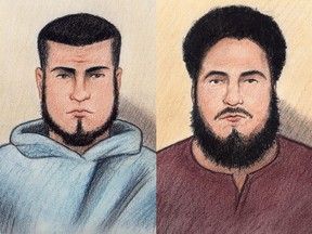 Alleged terrorist twins Carlos, left, and Ashton Larmond face new charges of uttering threats and communicating with each other in jail.