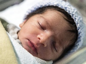 Mohammad Lazim is the first baby born in Ottawa in 2015. Lazim was born to parents, father Khalid Lazim and mother Wadha Mejbel, Thursday, January 1, 2015 at 12:01 am at The Ottawa Hospital's General Campus. (Darren Brown/Ottawa Citizen)
