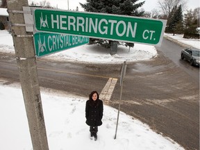 Natasha Bertrand-Plouffe lives on Herrington Court, which is often confused with Harrington Court in Kanata. The city is looking at resolving similar sounding street names to help improve EMS times.  Assignment - 119600 Photo taken at 14:48 on January 19. (Wayne Cuddington/Ottawa Citizen)