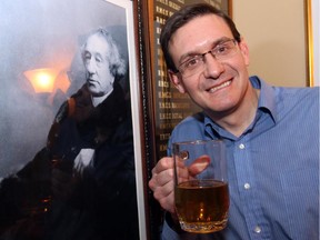 People of all political stripes -- including Liberal Party of Canada researcher Kevin Bosch -- celebrated at the Sir John A Macdonald 200th Birthday Social held Friday, January 9, 2015, at the HMCS Bytown Wardroom. (Caroline Phillips / Ottawa Citizen)