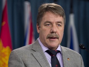 NDP Veterans Affairs critic Peter Stoffer speaks during a news conference on Parliament Hill in Ottawa, Tuesday December 9, 2014.