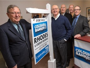 Ned Rhodes Jr., far left, took over the reins of the family firm from his father, then brought in, from left, Ross Heuchan, Gary Greenwood, Robert Pugh and Jim McKeown.