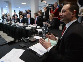 Prince Edward Island Premier Robert Ghiz chairs a meeting during Canada's premiers meeting in Ottawa on Friday.