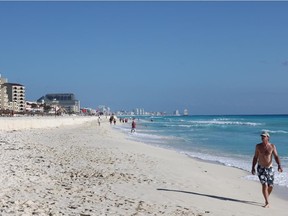 Cancun beach file photo.