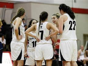 The Carleton Ravens women's basketball team, seen in a file photo, fell 53-48 to the University of Ottawa Gee-Gees on Friday, Jan. 9, 2015.