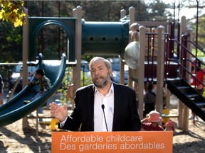 NDP leader Thomas Mulcair holds a press conference in Ottawa on Tuesday, October 14, 2014.