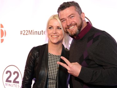 Beacon Hill-Cyrville Ward Councillor Tim Tierney, with his wife, Jenny, on the red carpet for the live taping in Ottawa of This Hour Has 22 Minutes, held Thursday, February 5, 2015, at Algonquin College as part of the Cracking-up the Capital comedy festival for mental health.