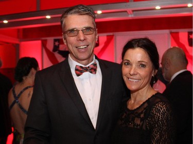 Dave Cameron, new head coach for the Ottawa Senators, with his wife, Kelly, at the Ferguslea Senators Soirée held at the Hilton Lac Leamy on Wednesday, February 4, 2015.
