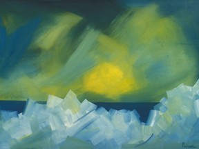 Claude Picher, Icebreaking – St-Lawrence River, 1969, oil on canvas, Firestone Collection of Canadian Art