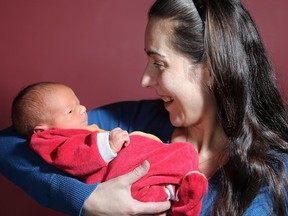 Fanny Robert, 38, of Aylmer, got a big surprise Valentine's Day, delivering her third son at the taxi stand.