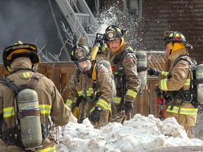 Ottawa firefighters are battling a house fire on Moodie Drive in Bells Corners.