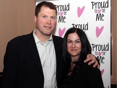 Former NHL defenceman Brad Brown, now with Maplesoft Group, attended the Proud to Be Bully Free dinner with his wife, Jan-Mari, on Monday, February 23, 2015, at NeXT restaurant.