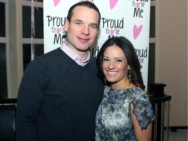 Former NHLer Randy Robitaille and his wife, Joanne, attended the Proud to be Bully Free benefit dinner in support of youth empowerment and acceptance, held at NeXT restaurant on Monday, February 23, 2015.