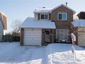 This three-bedroom home on Taffy Lane in Orléans has a wood-burning fireplace.