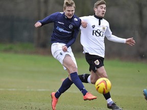 Kris Twardek, left, from Kinburn, had been playing regularly on the Millwall's under-21 squad.