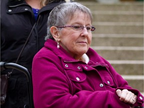 Gloria Taylor arrives at British Columbia Supreme Court in Vancouver, B.C., in this December 1, 2011 file photo.