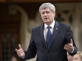 Prime Minister Stephen Harper answers a question in the House of Commons on Tuesday.