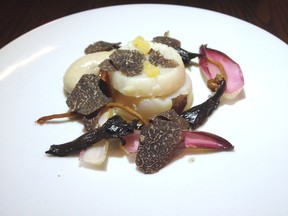 Scallops with truffles at Brasserie T!