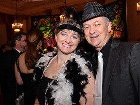 Johanne Blais and Kelly Barr at the Jazz Age-themed Victory Ball for the Military Family Resource Centre, National Capital Region, held at the Fairmont Chateau Laurier on Saturday, January 31, 2015.