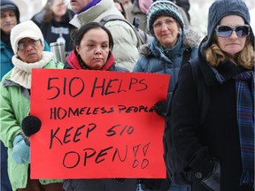 Many people attended the demonstration in support of the Odawa Native Friendship Centre at the Ottawa City Hall on Wednesday.