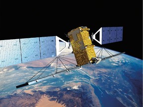 Handout photo of a rendering of MDA's RADARSAT 2 satellite. (MacDonald Dettwiler and Associates).