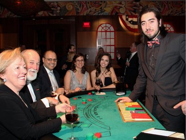 Mika Zibanejad was among the Ottawa Senators players to deal some blackjack to guests during the Ferguslea Senators Soirée held at the Hilton Lac Leamy on Wednesday, February 4, 2015.