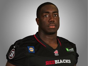 Moton Hopkins, 2014 Ottawa Redblacks. (Handout photo/Canadian Football League)