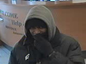 Montreal Road bank holdup suspect.