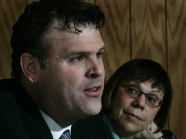 2006: Conservative John Baird; and Liberal Lee Farnworth attend an editorial board meeting with other Ottawa West-Nepean candidates, January 3, 2006.