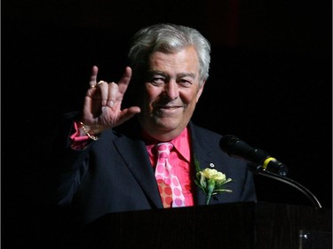 Max Keeping, News Anchor CTV Ottawa, presents the award for Featured Actor and Actress, in a Play, during the 2007 Cappies Gala awards, held at the National Arts Centre in 2007.