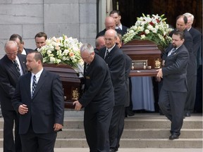 A photo from the 2007 funeral for Alban and Raymonde Garon.