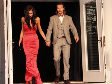 Ottawa Senators captain Erik Karlsson, joined by his date, is introduced to the ballroom full of 750 guests at the Ferguslea Senators Soirée held at the Hilton Lac Leamy on Wednesday, February 4, 2015.