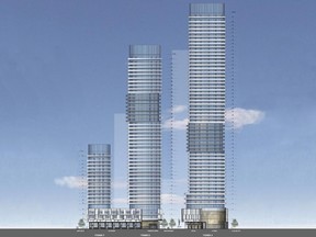 Proposed development The Sky, to be built at 845 Carling Avenue by Richcraft Homes. It would be Ottawa's tallest building at 55 storeys.