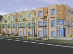 The proposed nine-unit residential development to be built at 566 Hilson Ave. and 148 Clare St. by Falsetto Homes Inc.