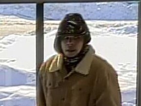 Ottawa police say a member of the public spotted this photo of a suspect and identified him to police. John Jannack, 18, faces several counts in connection with a Feb. 5 bank holdup.