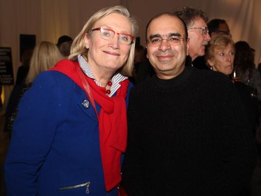 Toronto Liberal MP Carolyn Bennett with Royal Ottawa psychiatrist Dr. Raj Bhatla following the special taping of This Hour has 22 Minutes, held Thursday, February 5, 2015, at Algonquin College as part of the Cracking-Up the Capital comedy festival for mental health.
